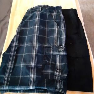 Mens size 42, two pair of cargo shorts